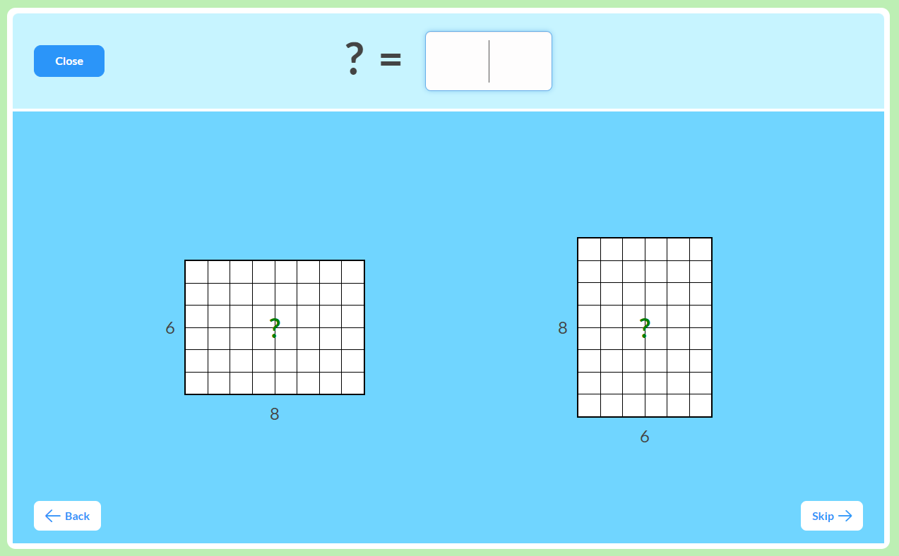 6 Times Table Strategy: 6x8 Multiplication Fact with Area Models - MathFactLab